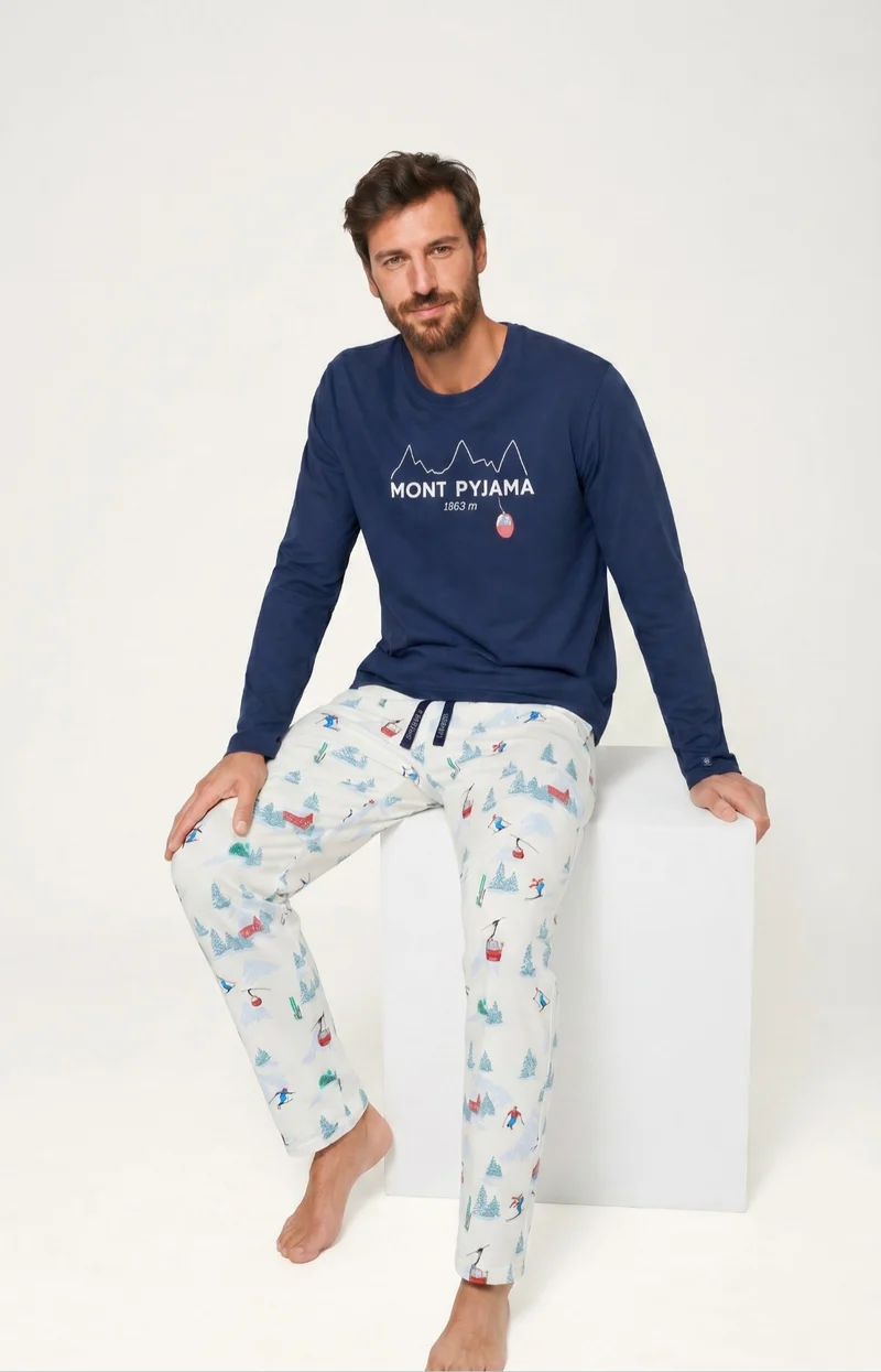 Pyjama en jersey de coton épais - Rêves au sommet