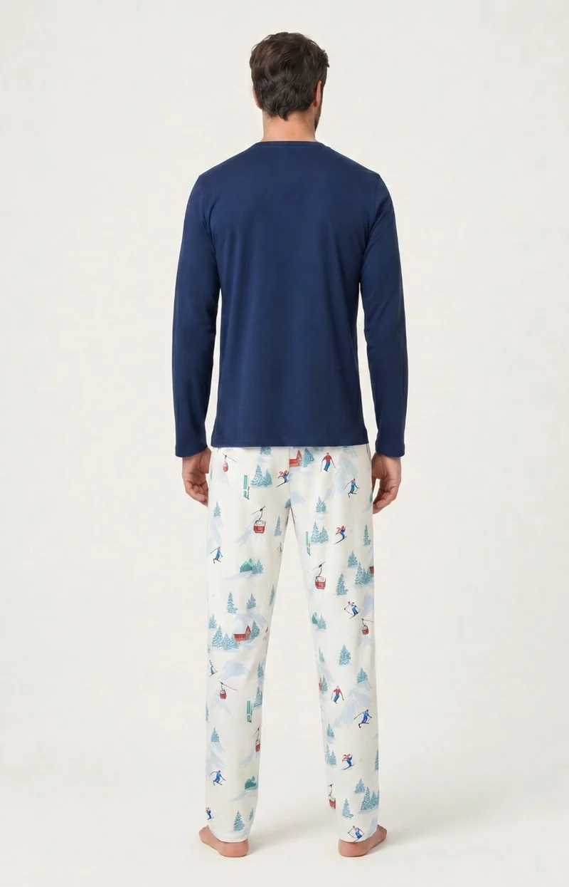 Pyjama en jersey de coton épais - Rêves au sommet