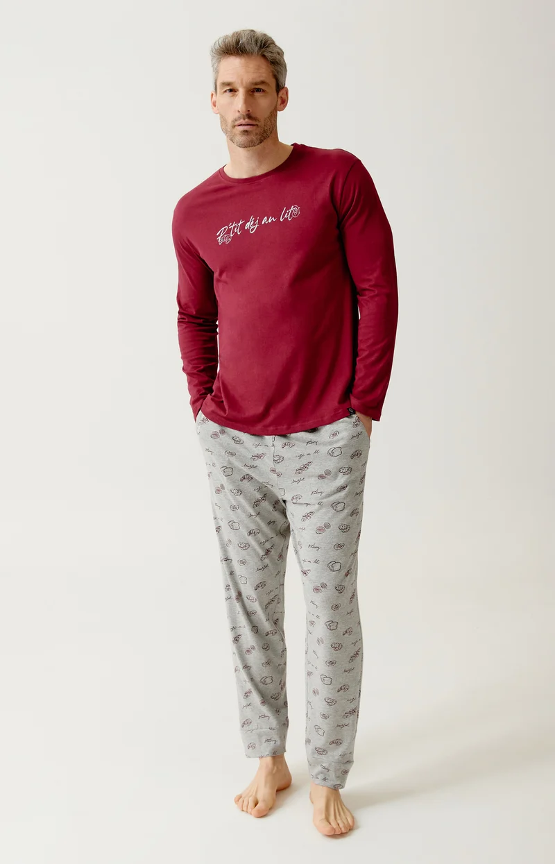 Pyjama en jersey de coton léger - P'tit dej au lit