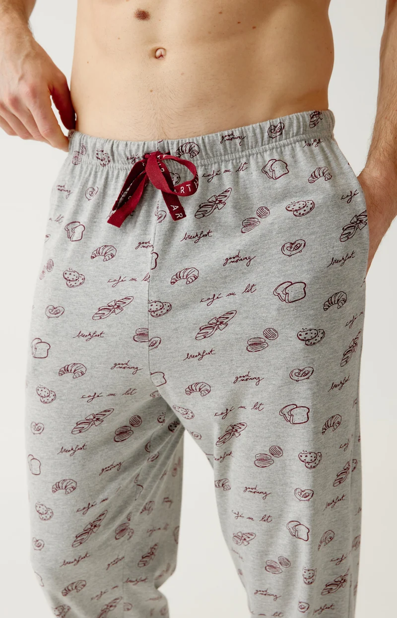 Pyjama en jersey de coton léger - P'tit dej au lit