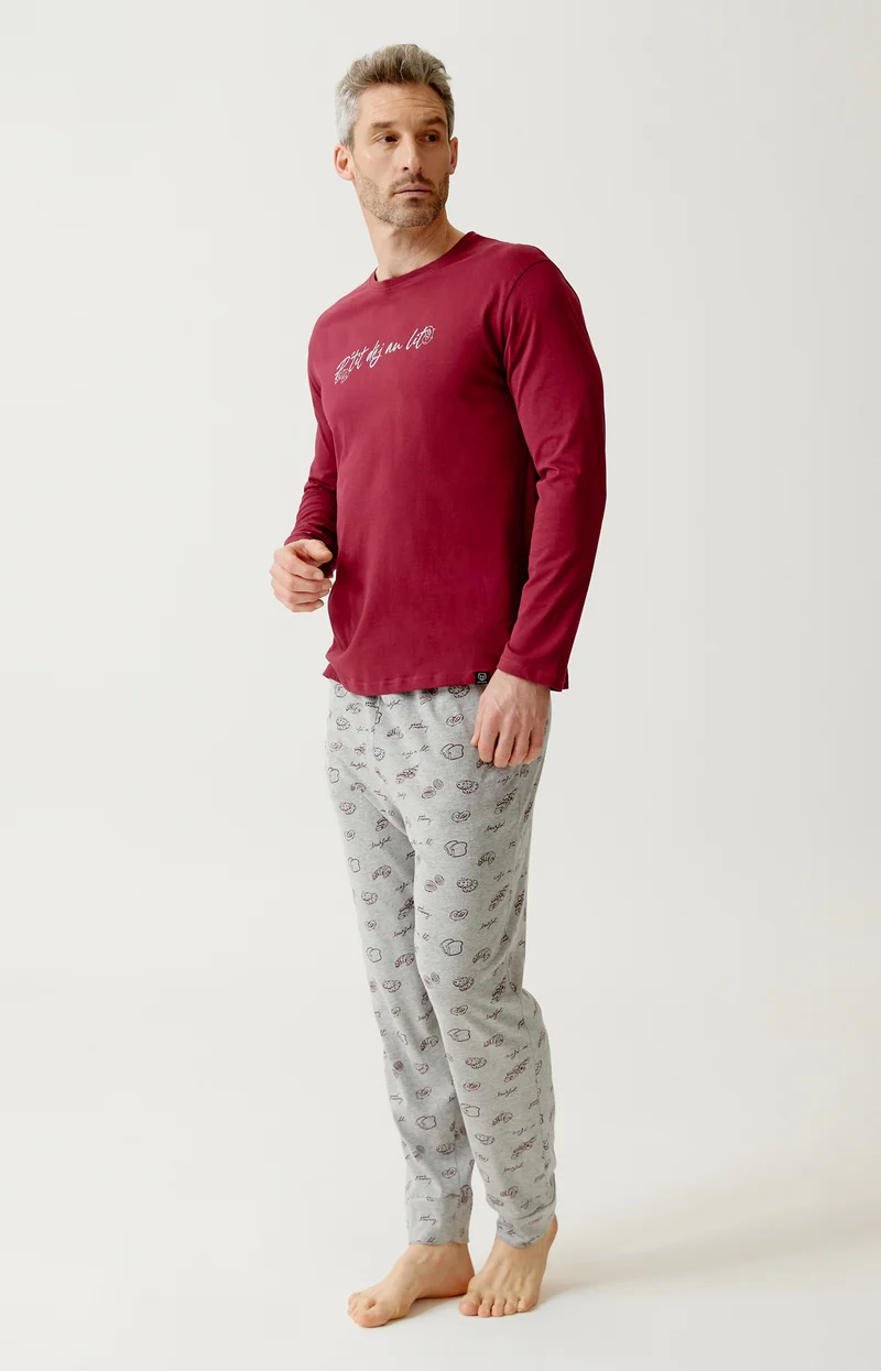 Pyjama en jersey de coton léger - P'tit dej au lit
