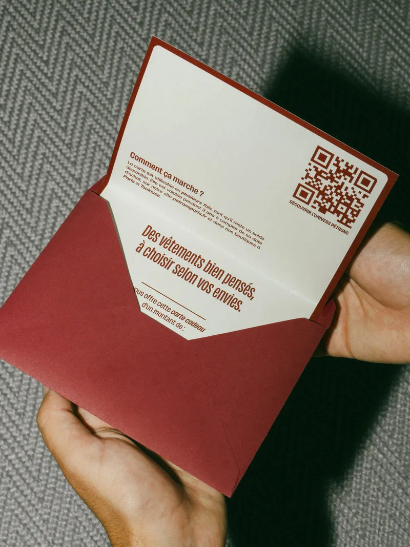 Carte cadeau physique Pétrone