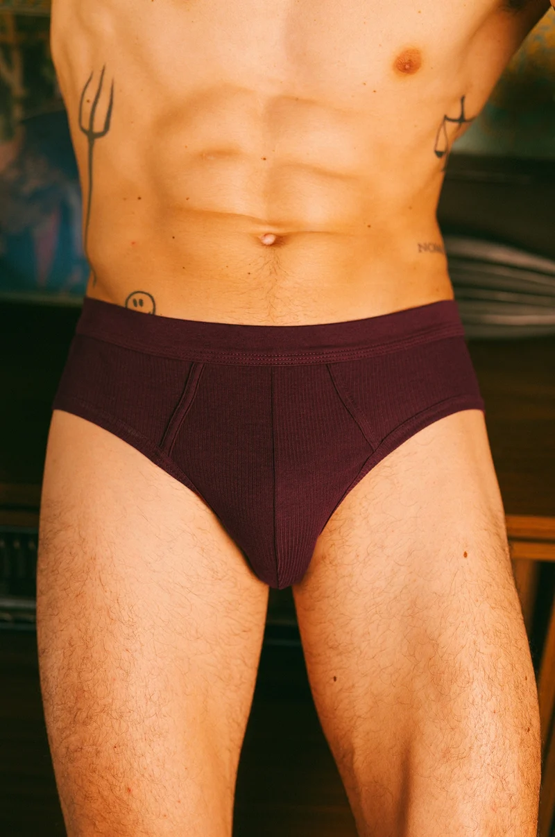 Slip côtelé homme