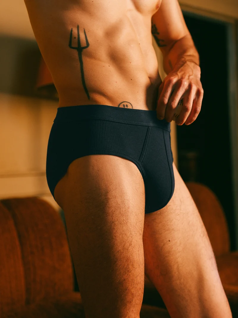 Slip côtelé homme