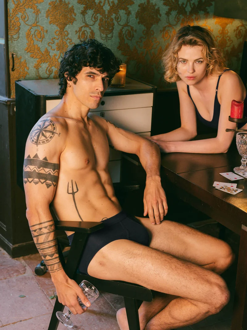 Slip côtelé homme