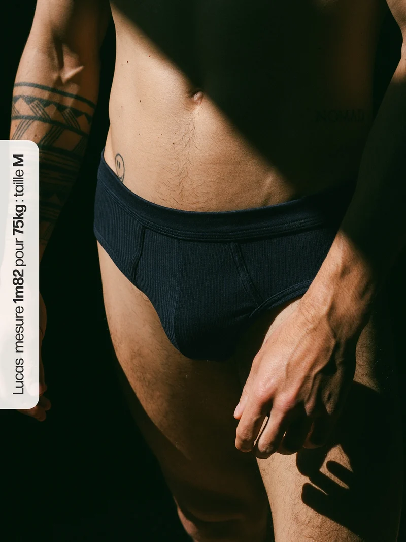 Slip côtelé homme