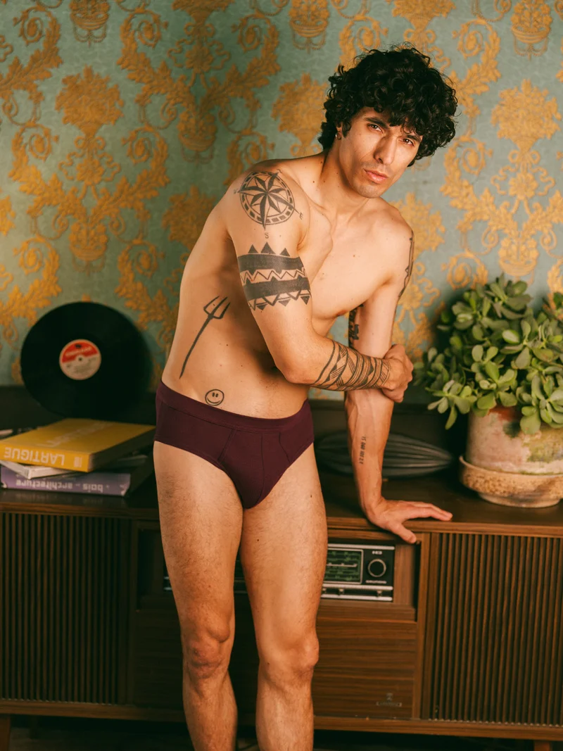 Slip côtelé homme