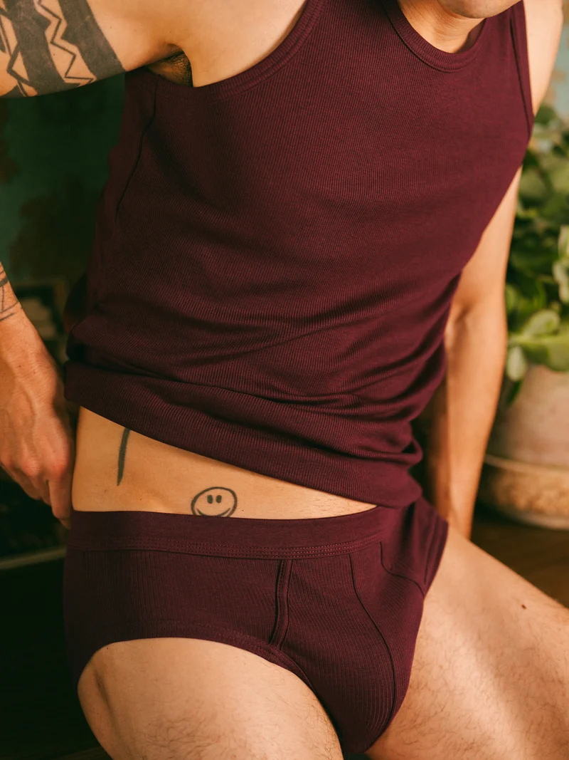 Slip côtelé homme