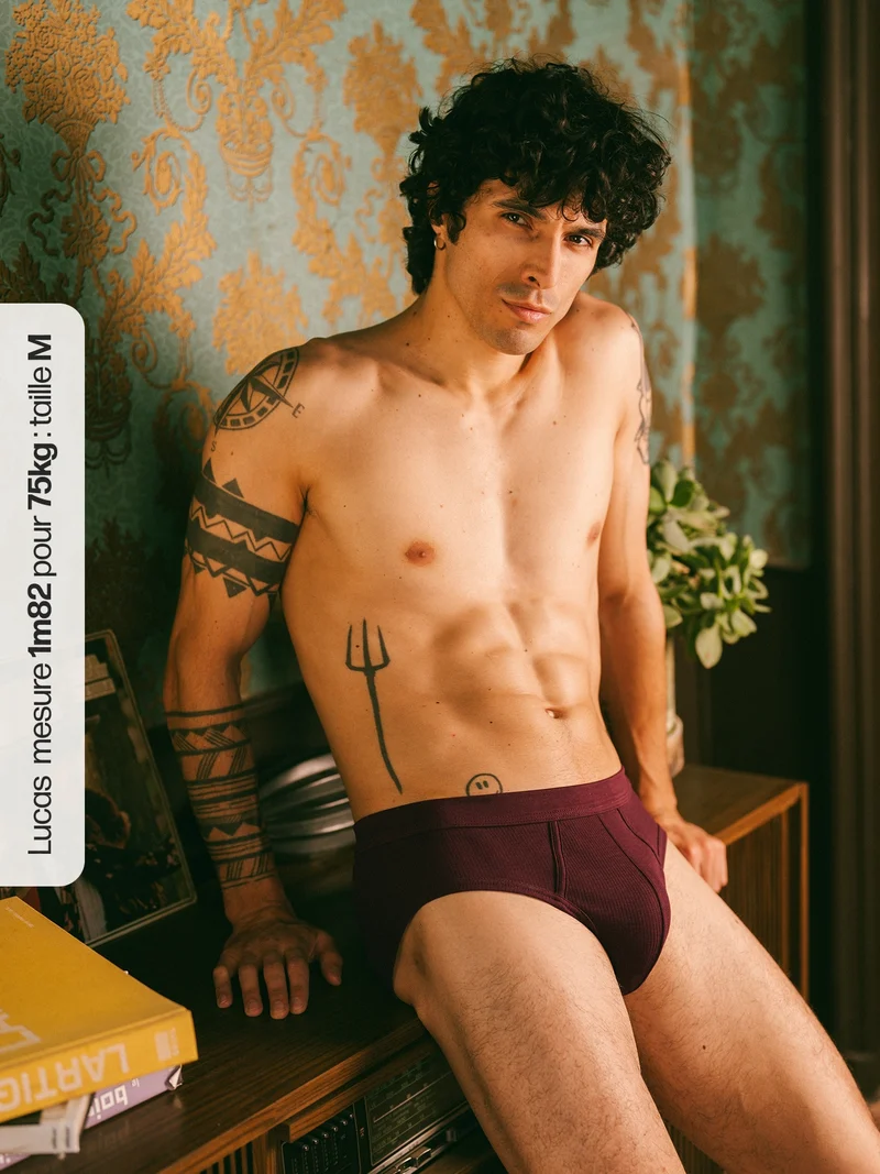 Slip côtelé homme
