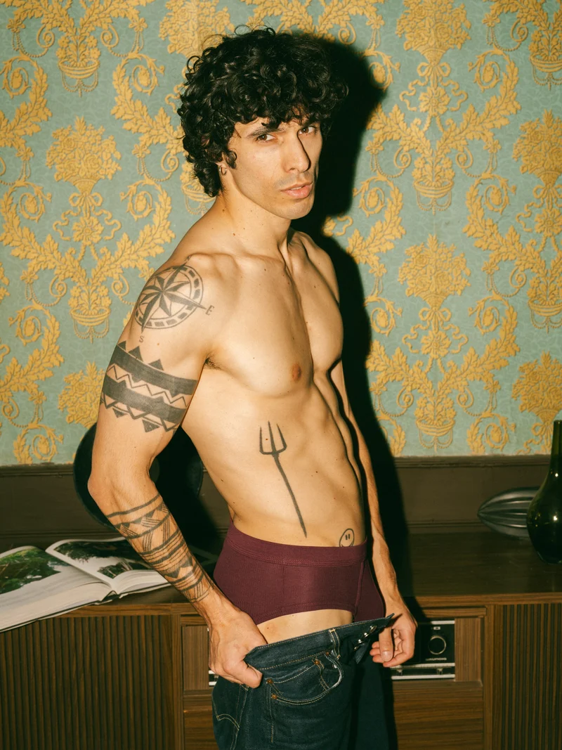 Slip côtelé homme