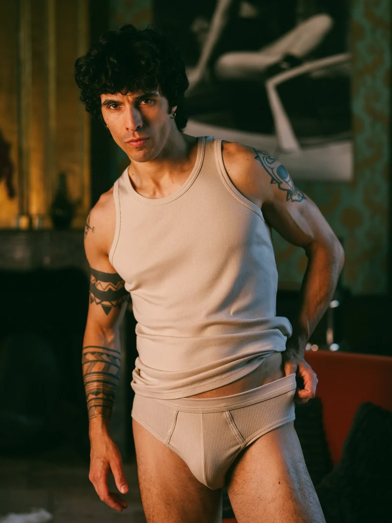 Slip côtelé homme
