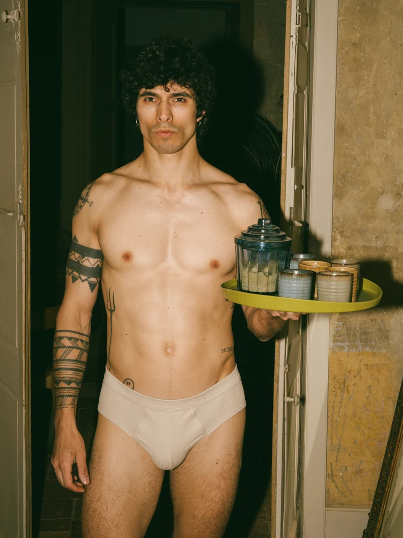 Slip côtelé homme