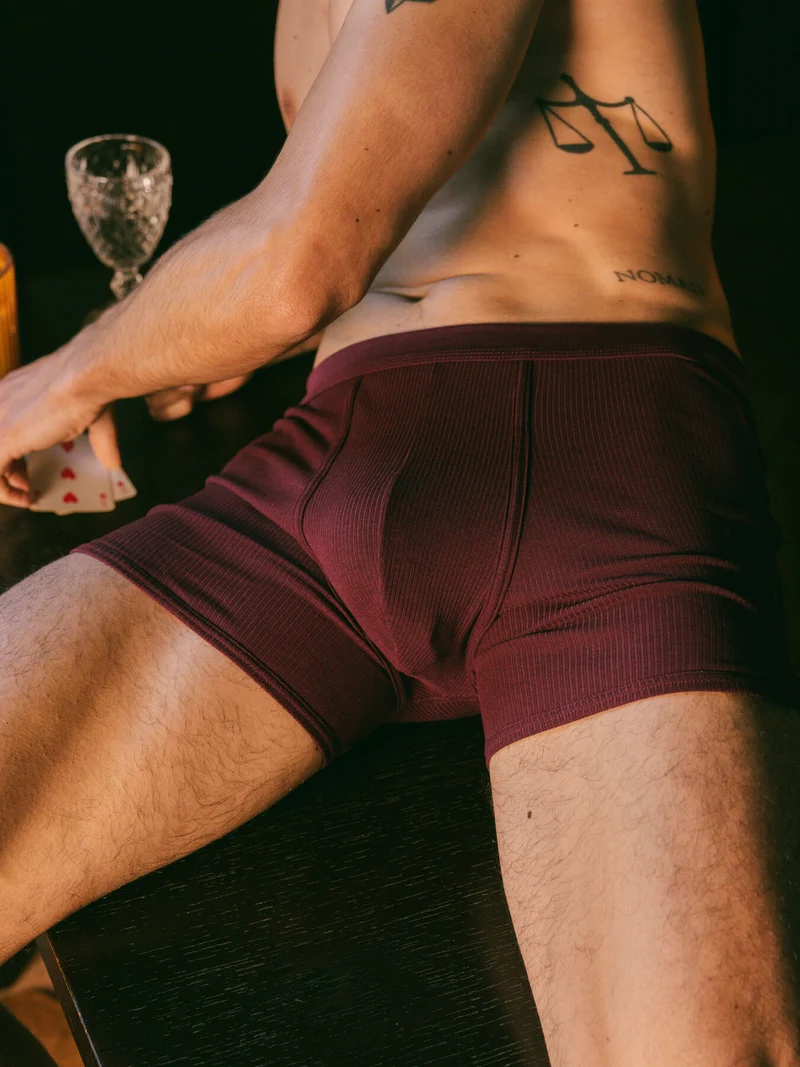 Boxer côtelé homme