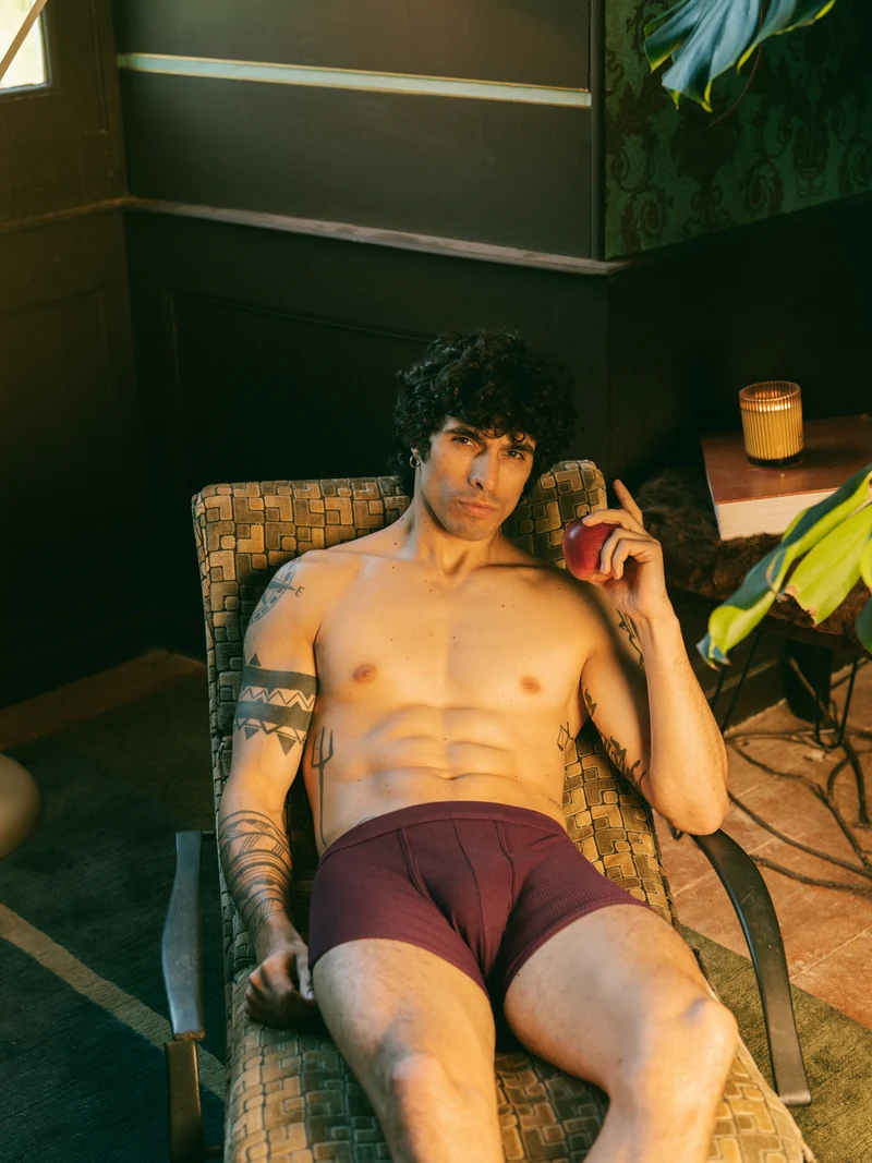 Boxer côtelé homme