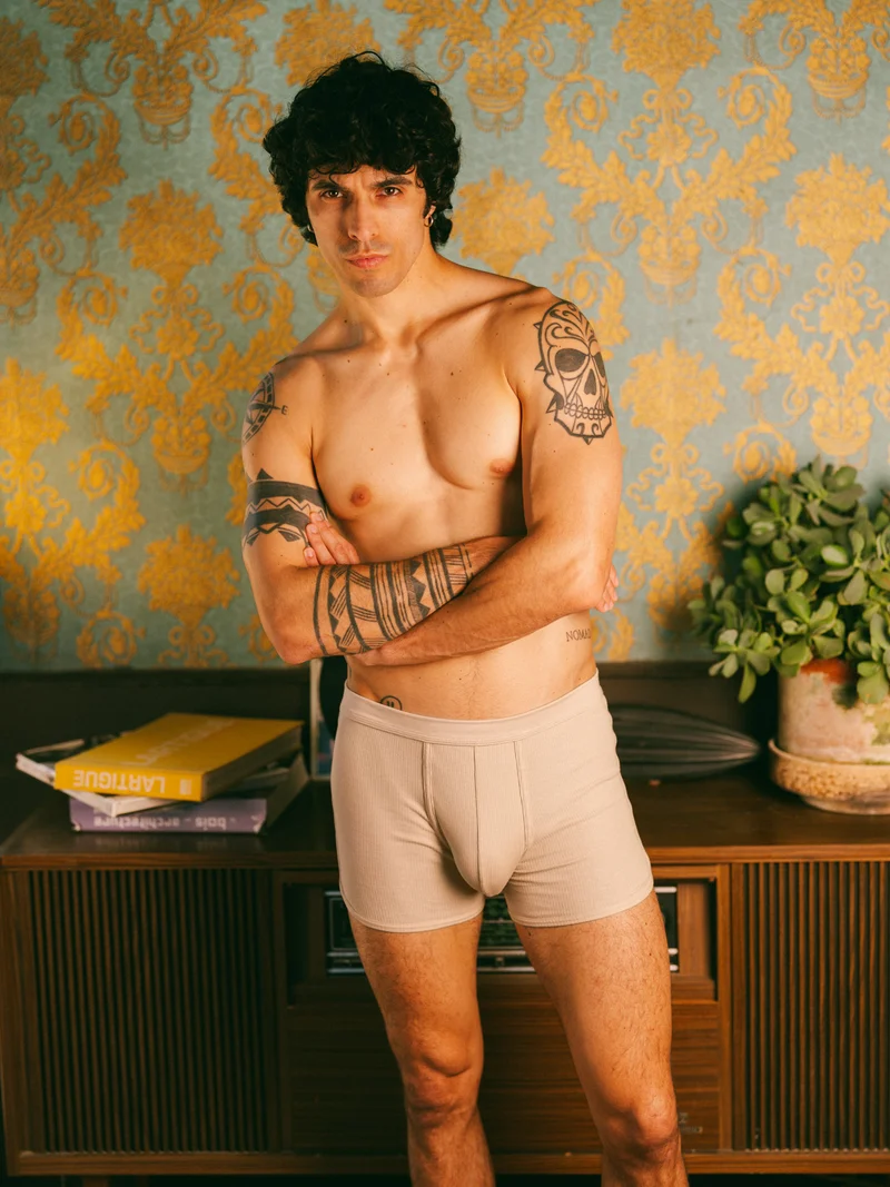 Boxer côtelé homme