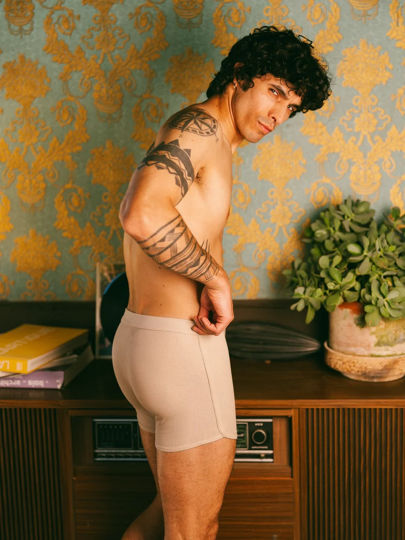 Boxer côtelé homme