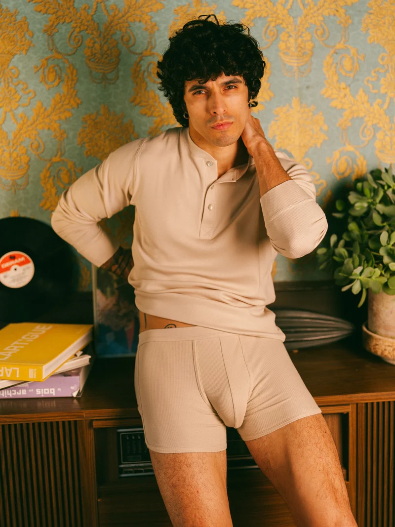 Boxer côtelé homme