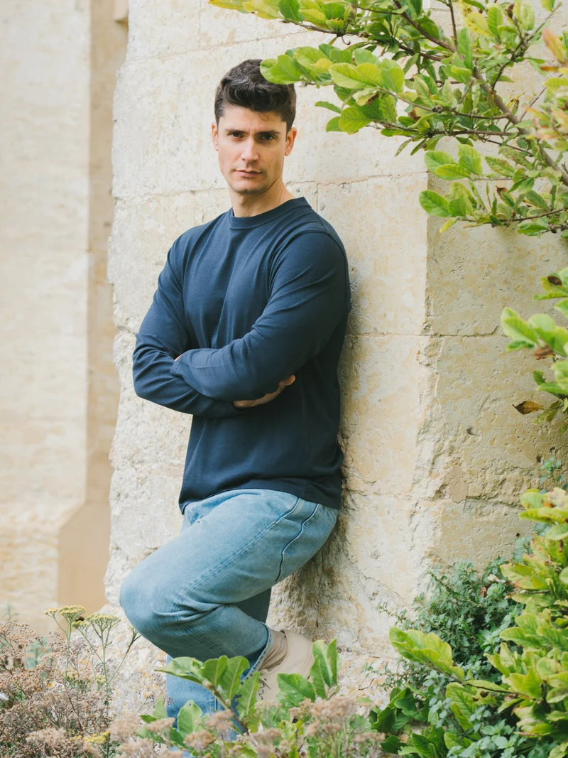 T-shirt coupe droite manches longues