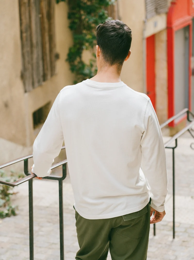 T-shirt coupe droite manches longues