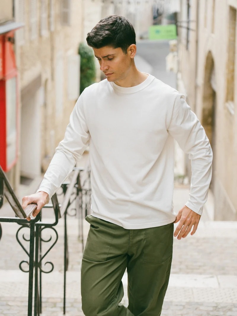 T-shirt coupe droite manches longues