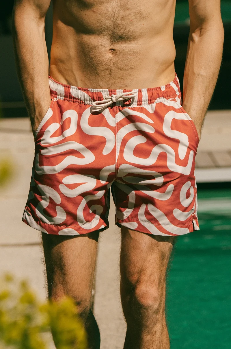 Short de bain à motifs