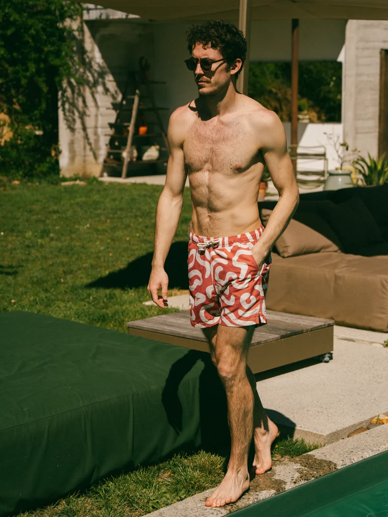 Short de bain à motifs