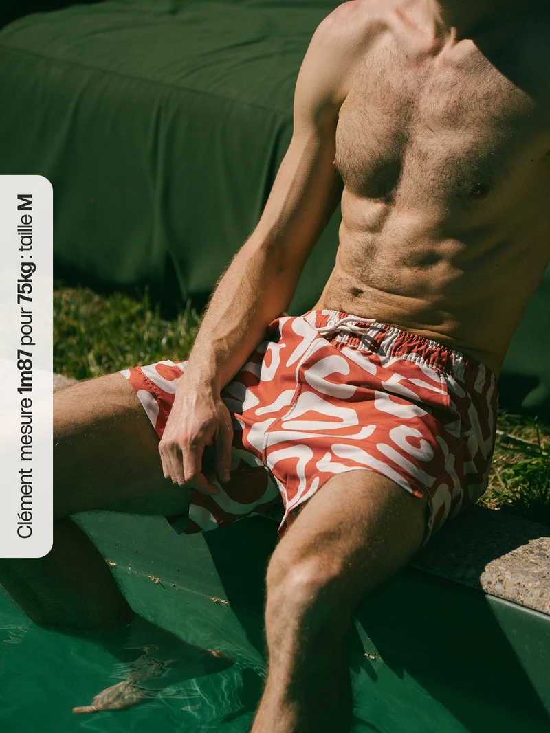 Short de bain à motifs