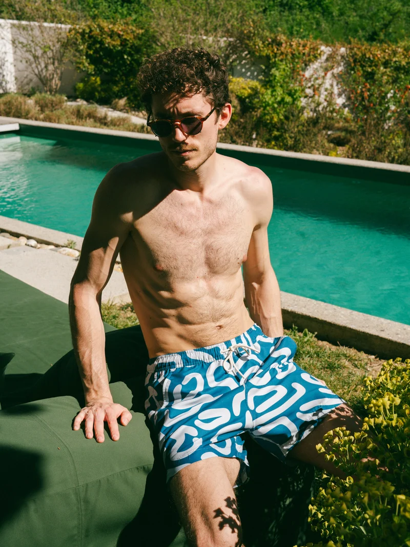 Short de bain à motifs