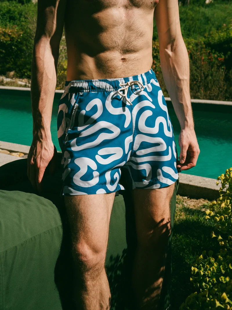 Short de bain à motifs