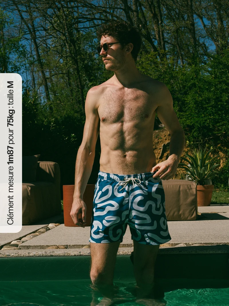 Short de bain à motifs