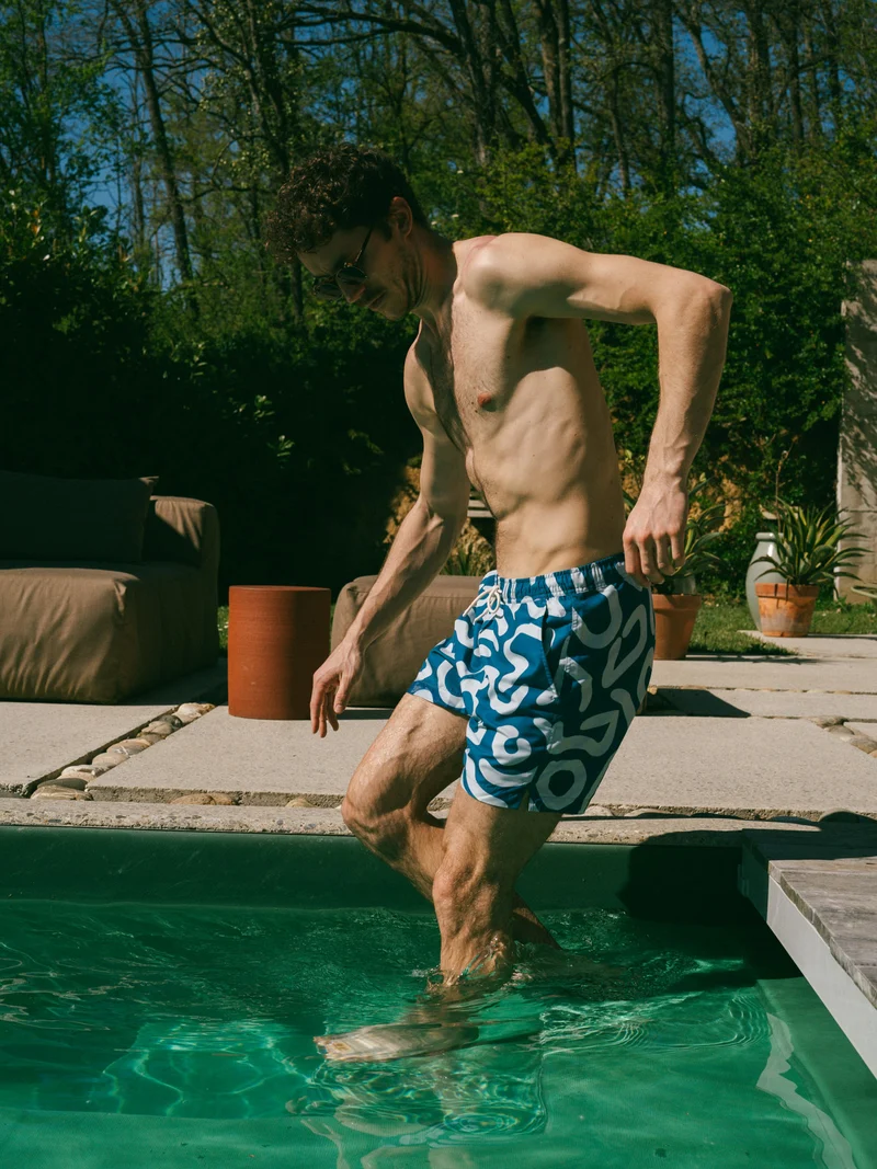 Short de bain à motifs