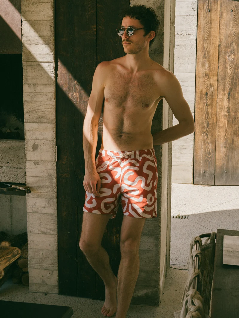 Short de bain à motifs