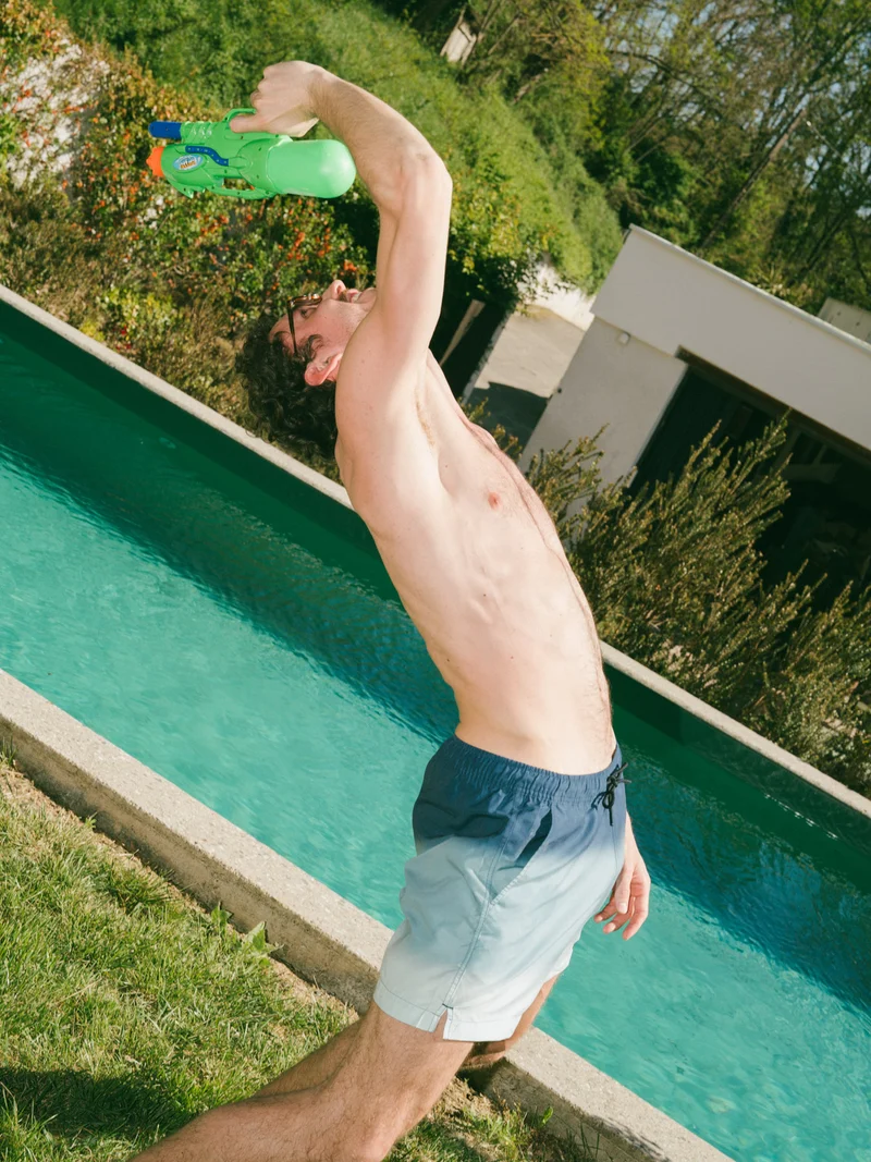 Short de bain à motifs