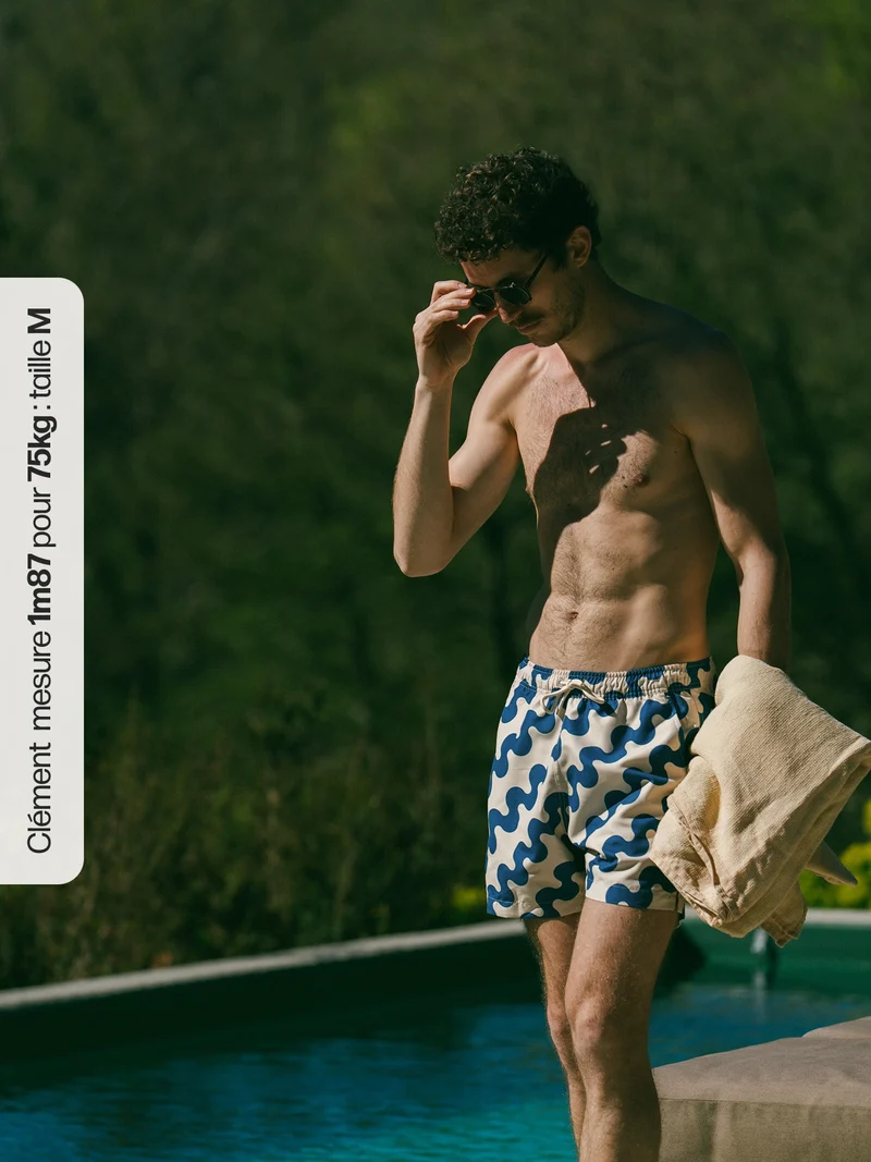 Short de bain à motifs