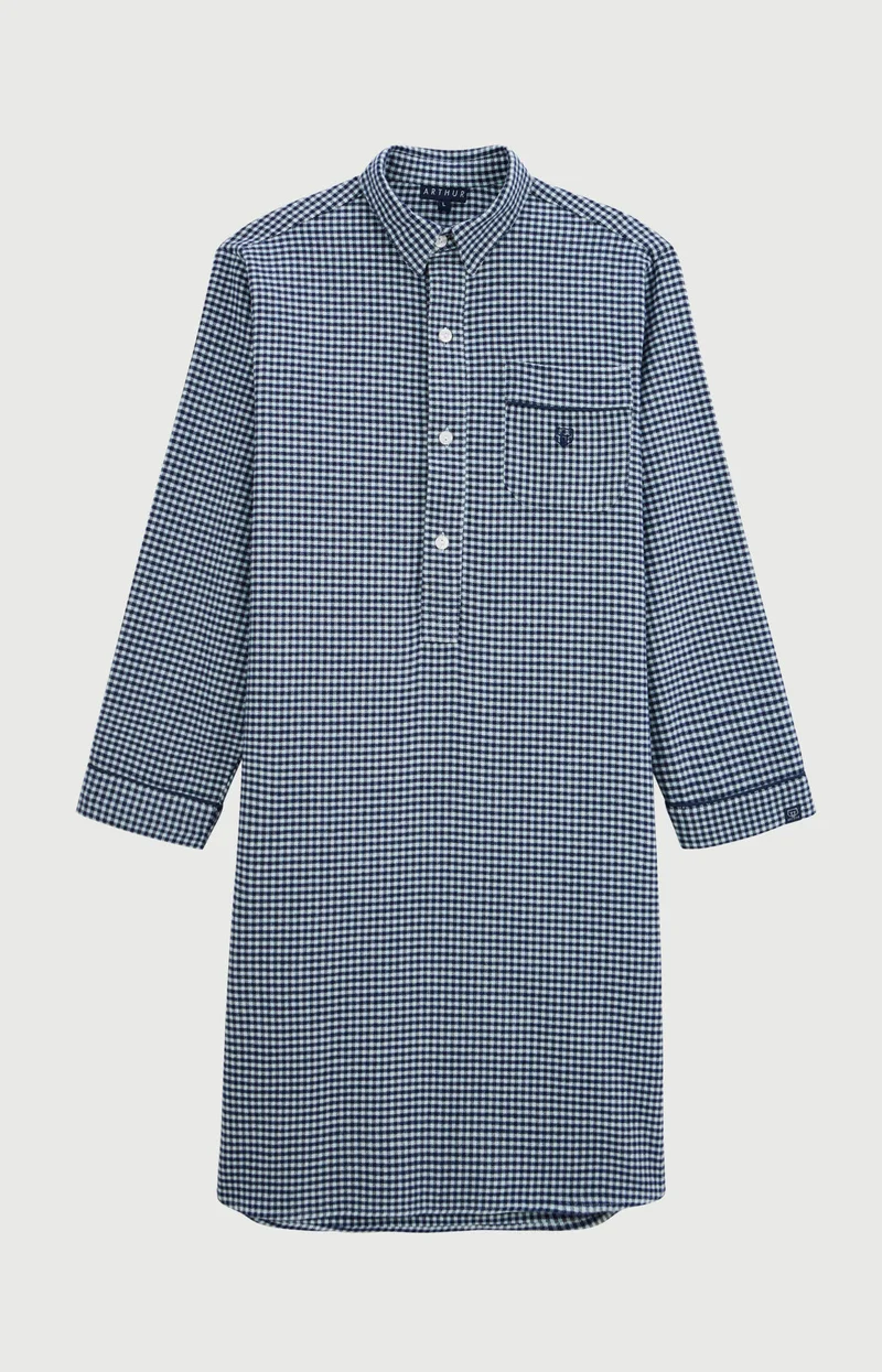 Chemise Grand-Père en flanelle de coton - Elie