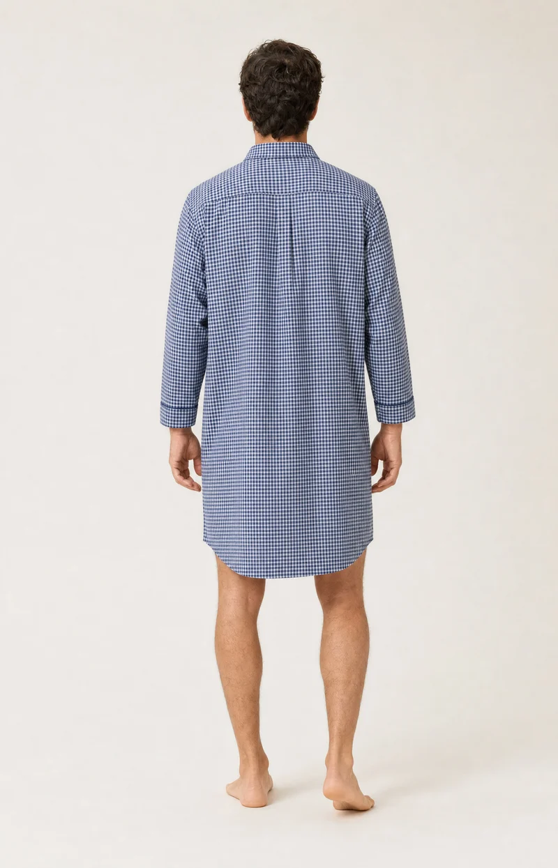 Chemise Grand-Père en flanelle de coton - Elie