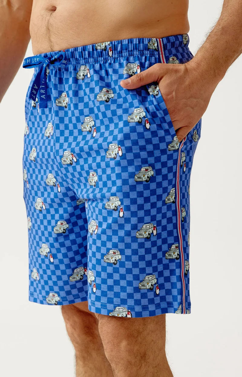 Pyjashort en jersey de coton léger - Lent au démarrage
