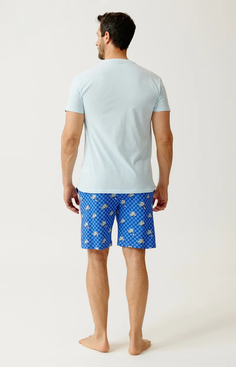 Pyjashort en jersey de coton léger - Lent au démarrage