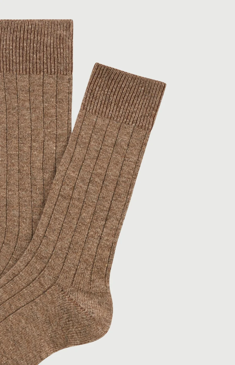Chaussettes en laine et cachemire - Sable