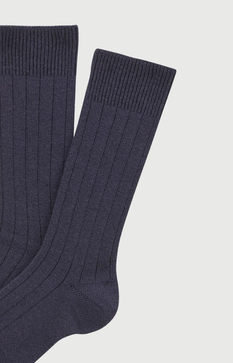 Chaussettes en laine et cachemire - Marine