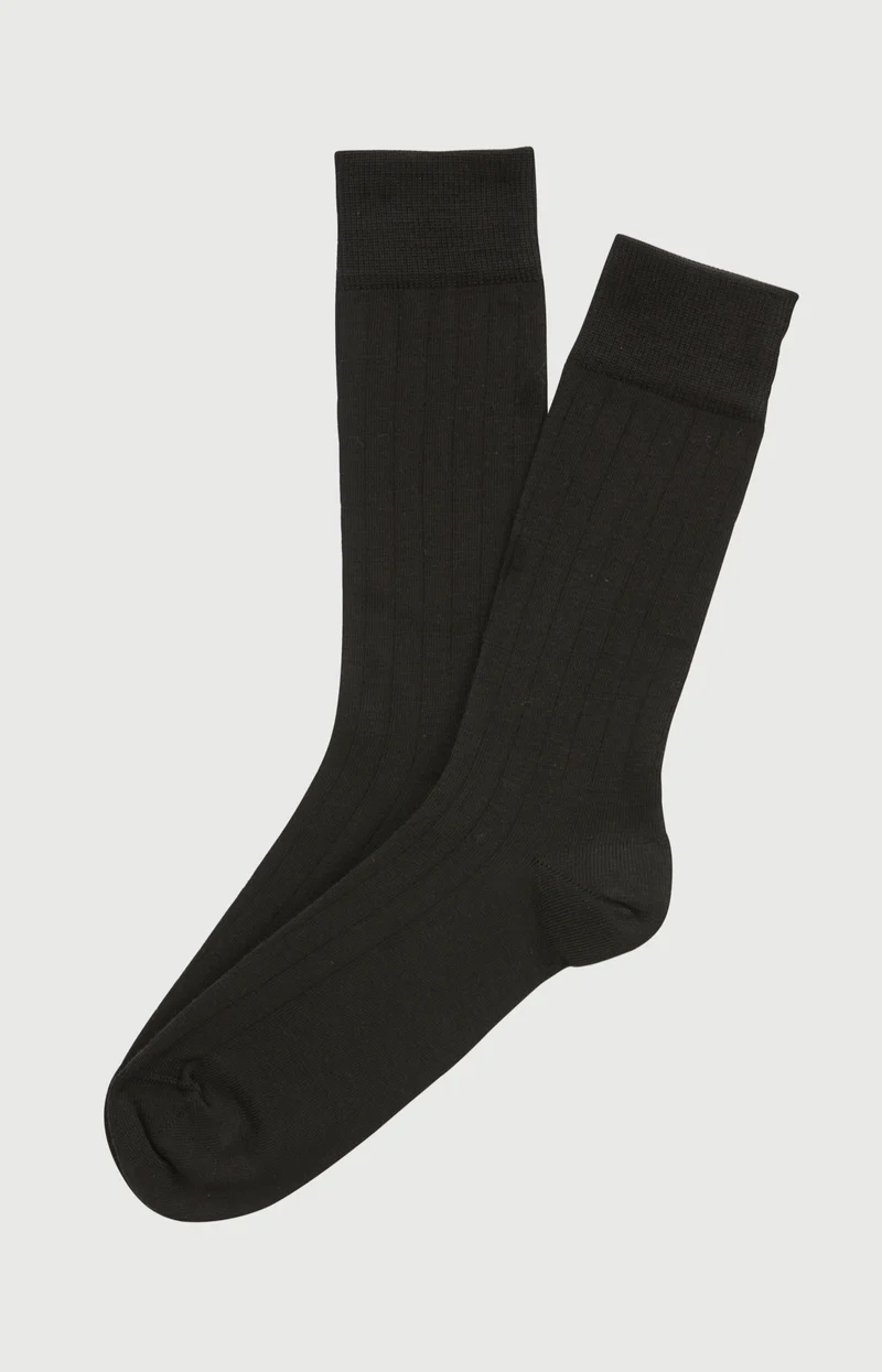 Chaussettes en laine et coton - Noir
