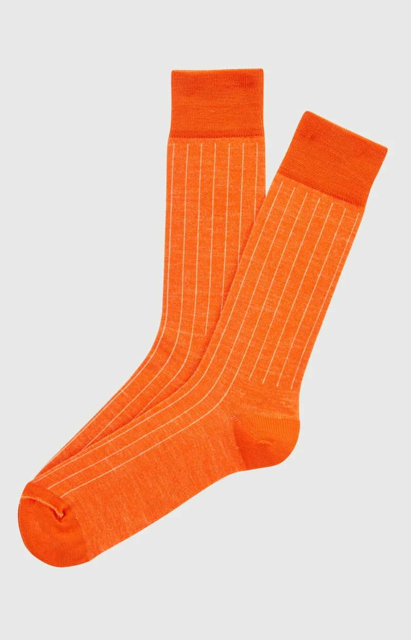 Chaussettes en laine et coton - Orange