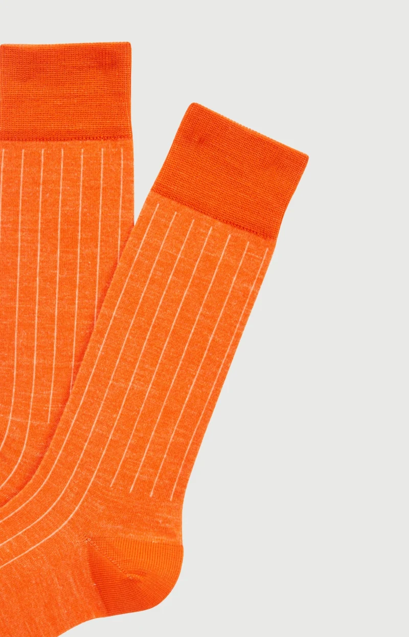 Chaussettes en laine et coton - Orange