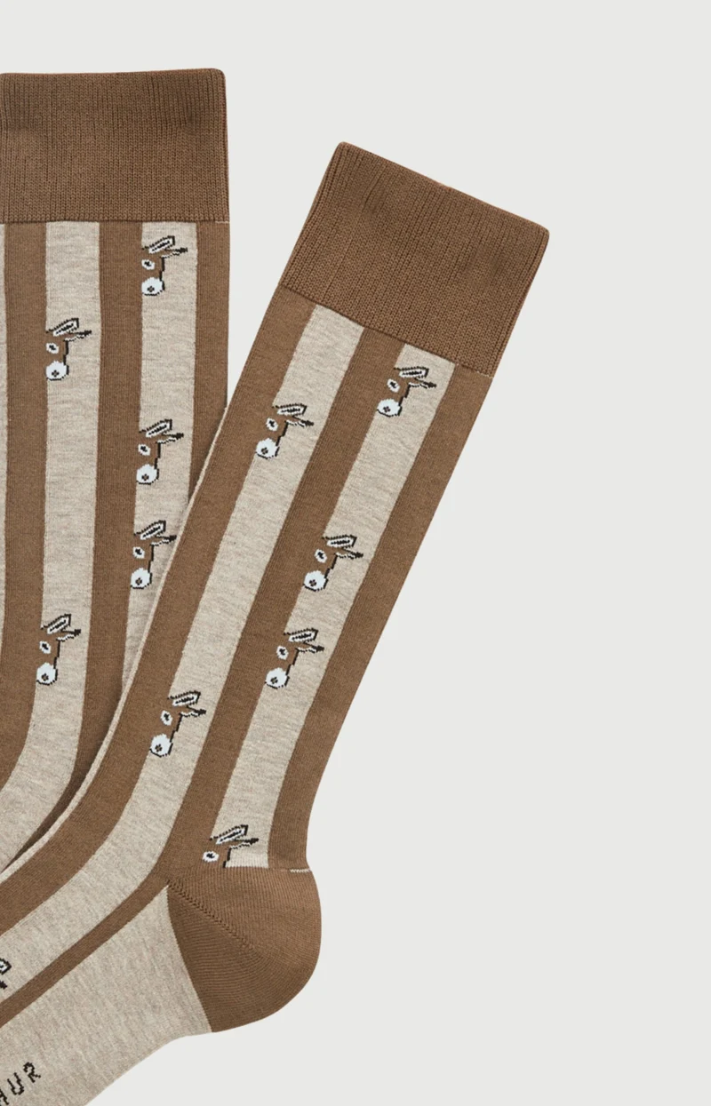 Chaussettes en coton - Âne Beige