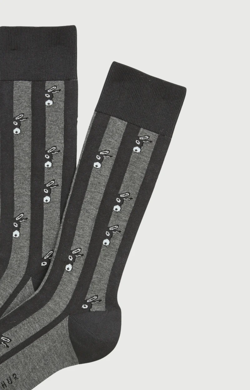 Chaussettes en coton - Âne Gris