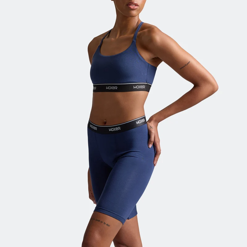 Biker High Waisted Navy 2.0
