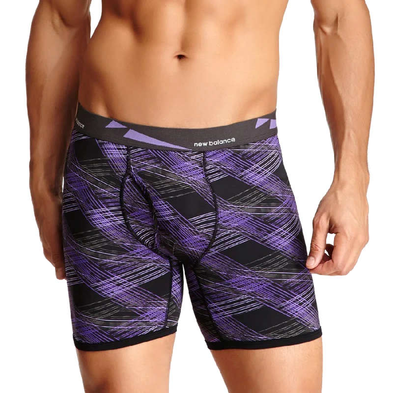 New Balance Men's athletic Active Performance Boxer Briefs Photoprint Colors