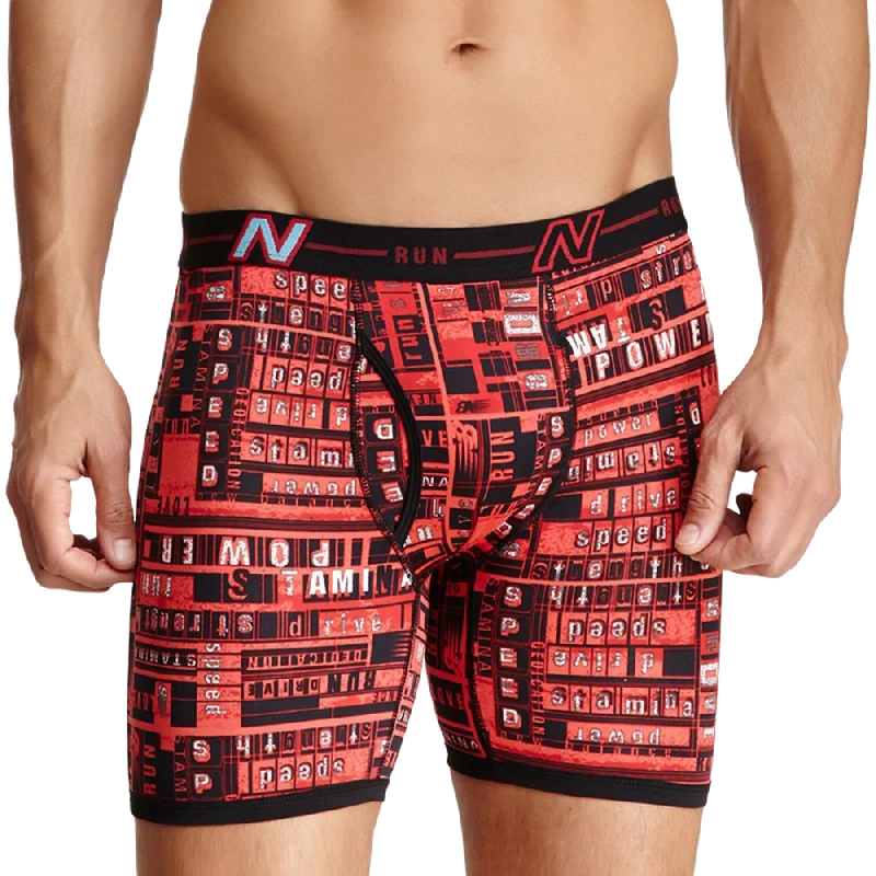 New Balance Men's athletic Active Performance Boxer Briefs Photoprint Colors