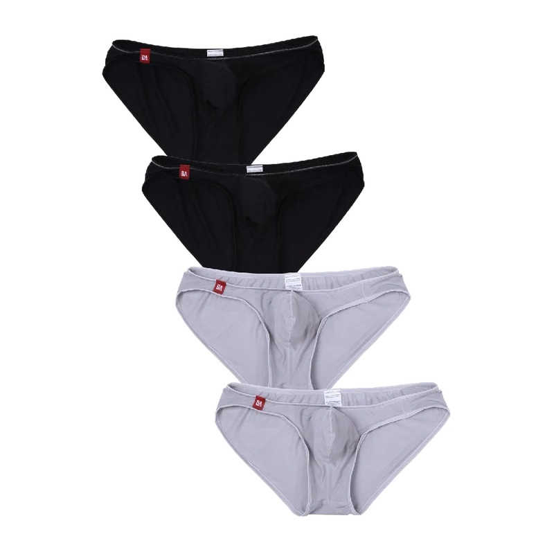 David Archy Men's 4 Pack Micromodal Air Sexy Bikinis and Briefs