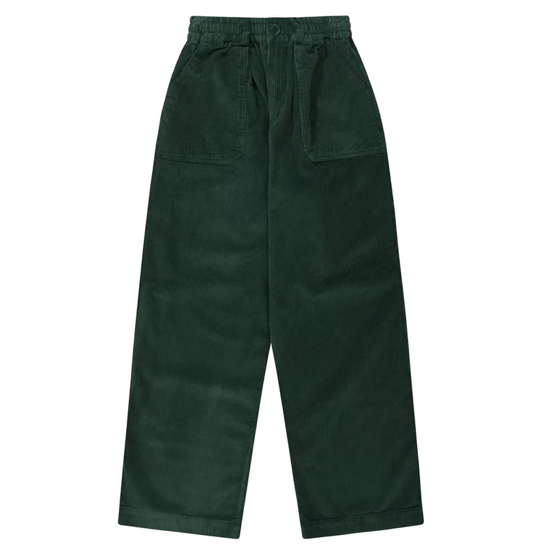 One Tuck Fatigue Corduroy Pants - Forest